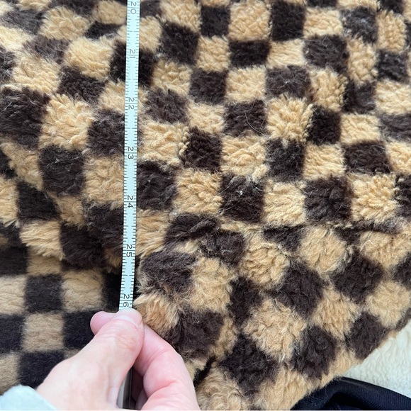 Brown and Tan Checkered Hoodie - Picture 8 of 9